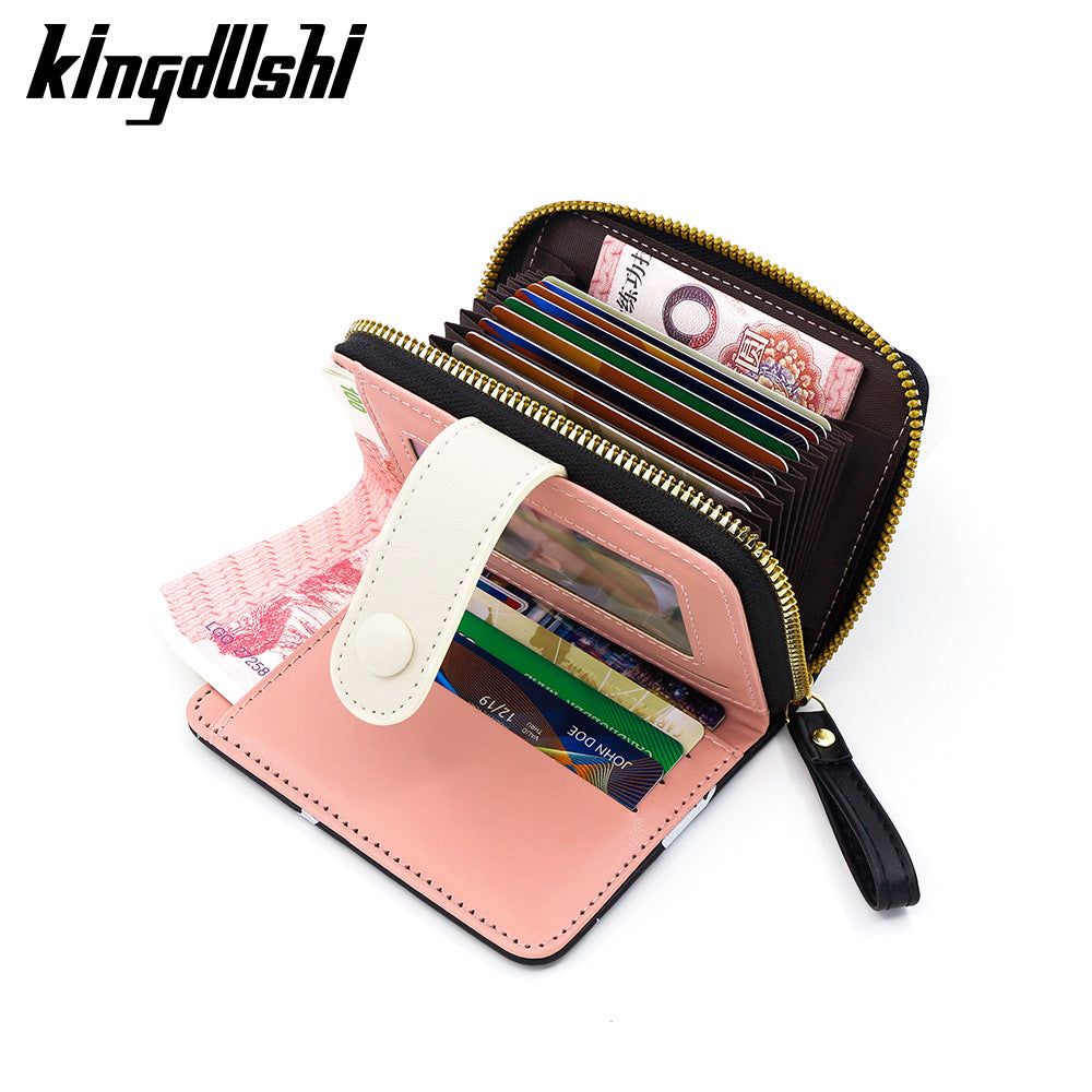 Women's Cute Rabbit Print Short Organ Hasp Document Ladies Wallet