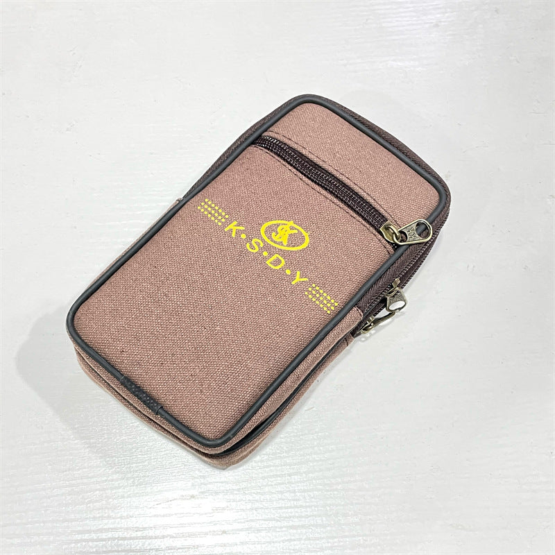 Men's Canvas Mobile Construction Site Large Pannier Men's Waist Packs