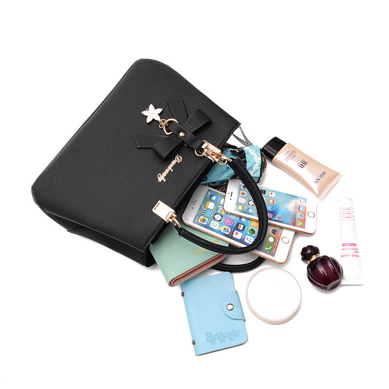 Korean Style Fashionable Bow Portable Mother Handbags