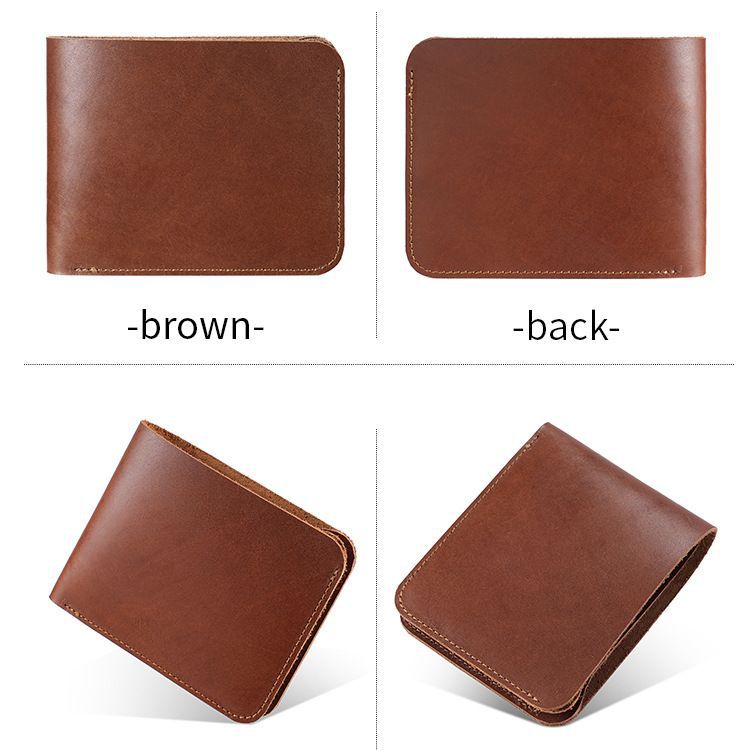 Men's Retro Crazy Horse Horizontal Distressed Money Men's Wallets