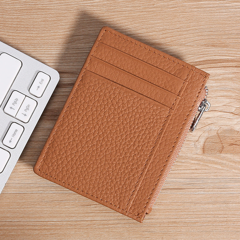 Women's & Men's & Leather Bus Credit Document License Card Holder