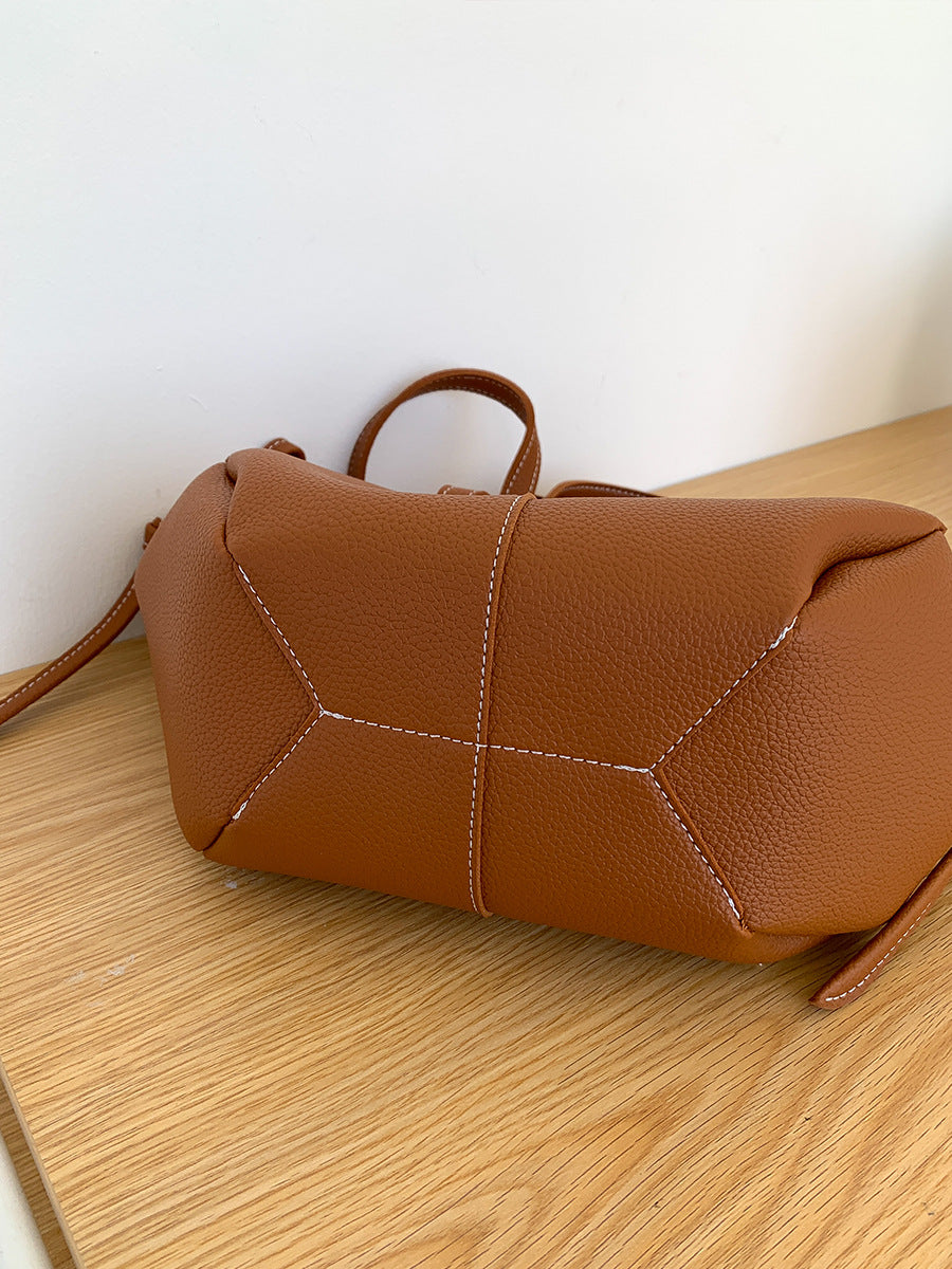 Women's Leather Portable Large Capacity Trendy Fashion Niche Handbags