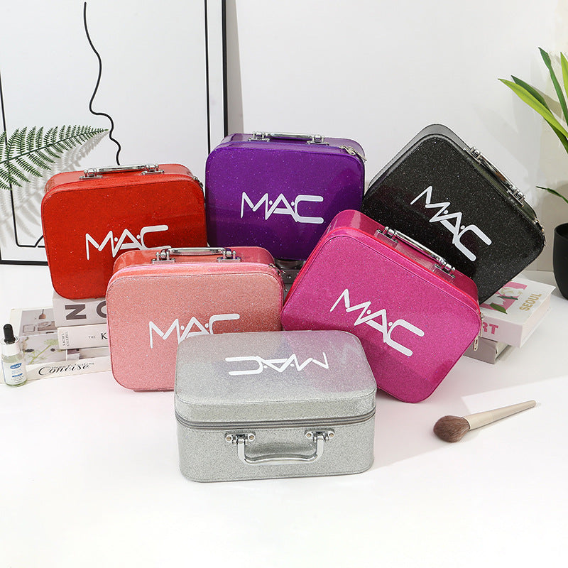 Children's Large Capacity Portable Glittering Powder Lettered Makeup Bag