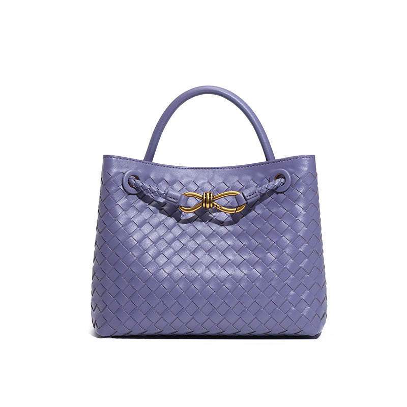 Women's Bow Hand-woven Simple Portable Classic Style Women's Shoulder Bag