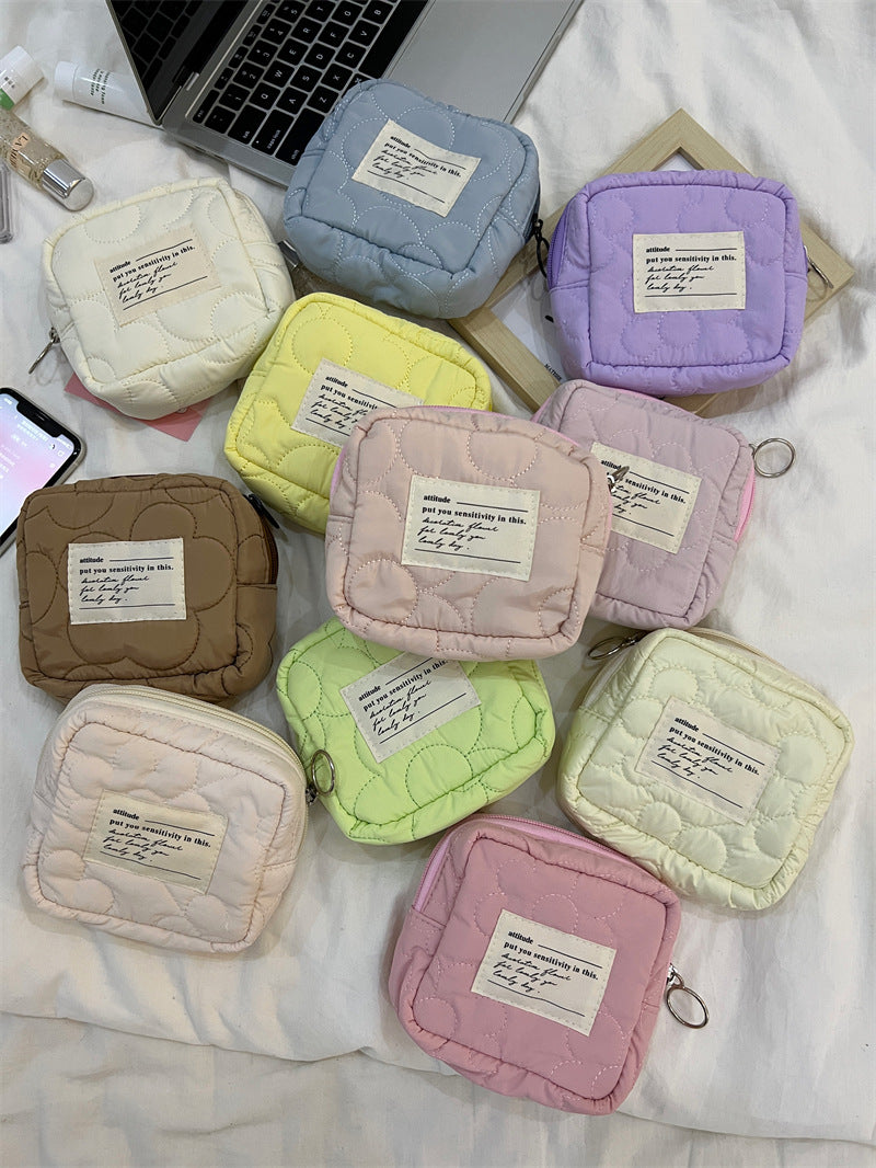 Cute Mini Portable Candy Color Buggy Cosmetic Bags