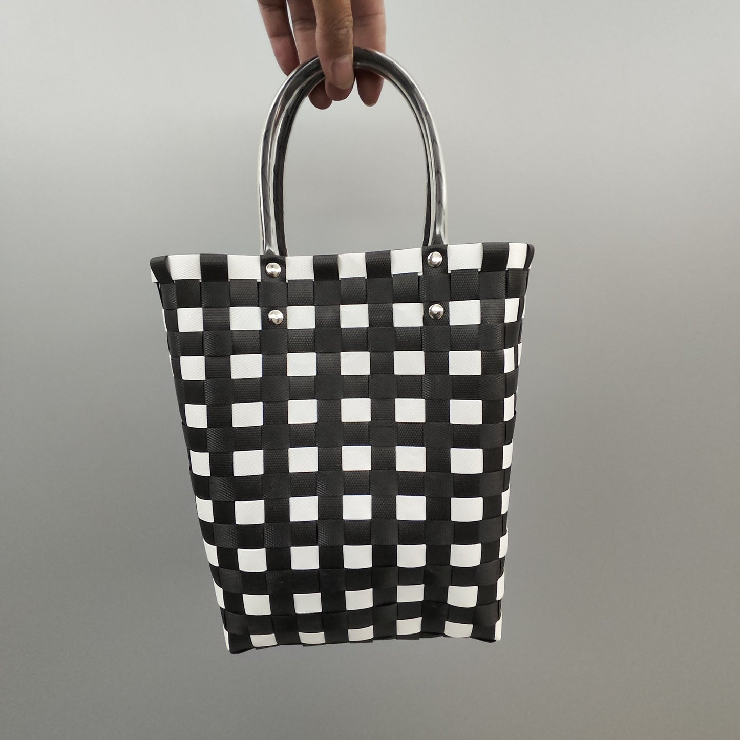 Vertical Simple Fashion Woven Storage Basket Handbags