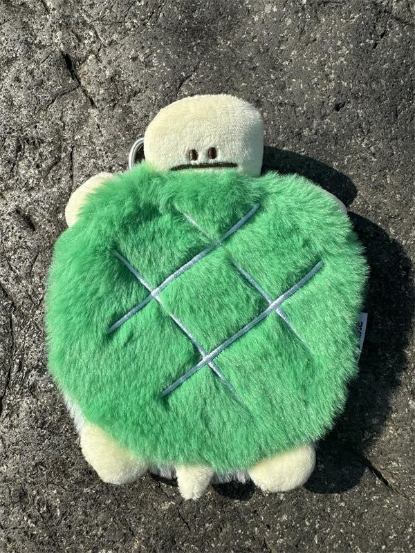 Cute Turtle Funny Expression Series Plush Doll Cushion Pencil Halter Ladies Wallet