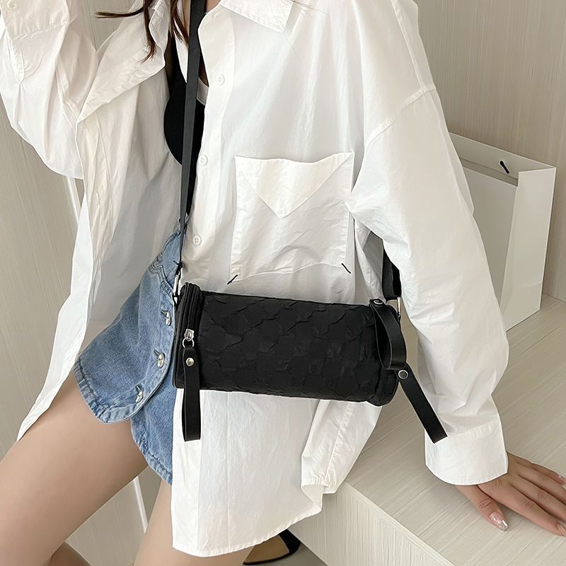 Chessboard Lattice Cylinder Female Fashion One Bags