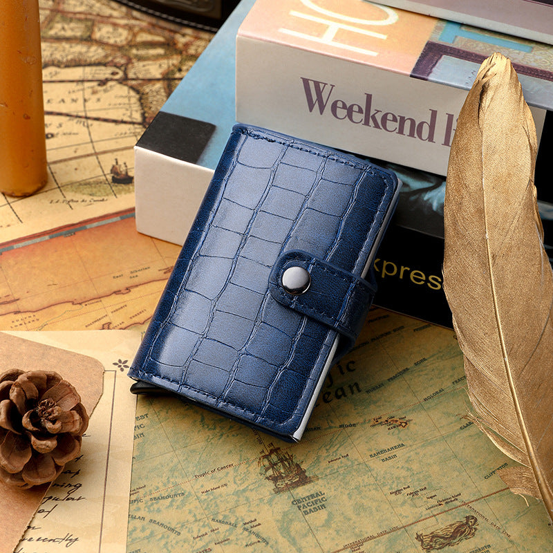 Women's & Men's & Metal Automatic Pop-up Cassette Good-looking Card Holder