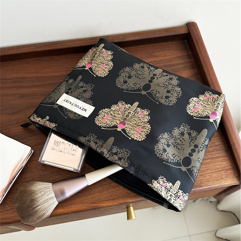 Chinese Butterfly Vintage Storage Fabric Large Capacity Home Good-looking Makeup Bag