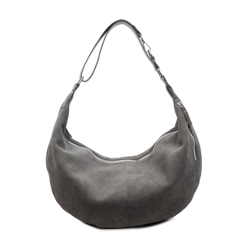 Women's Suede Fashion Large Capacity Commuter Dumpling Shoulder Bags