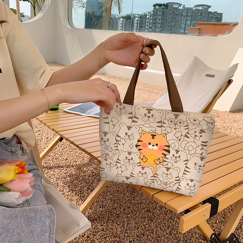 Women's Canvas Lunch Hand Holding Gift Handbags