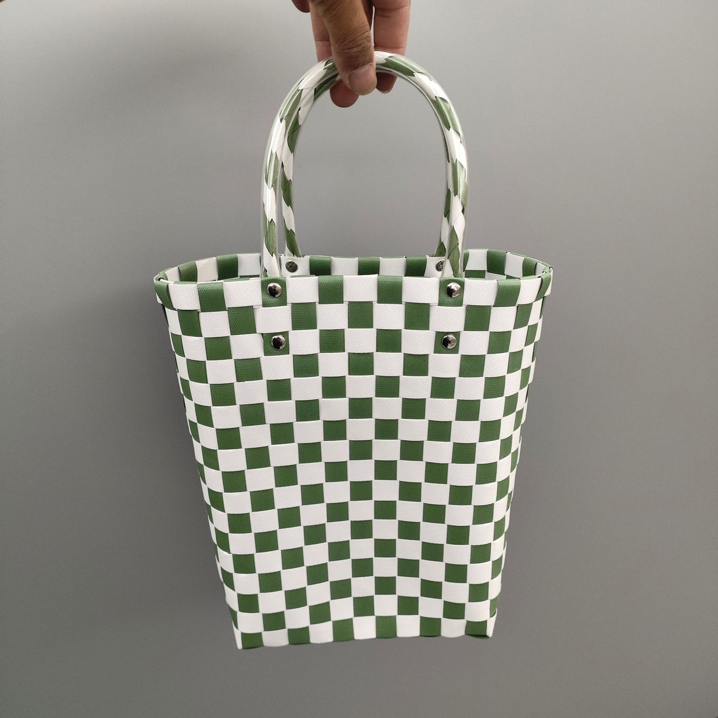 Vertical Simple Fashion Woven Storage Basket Handbags