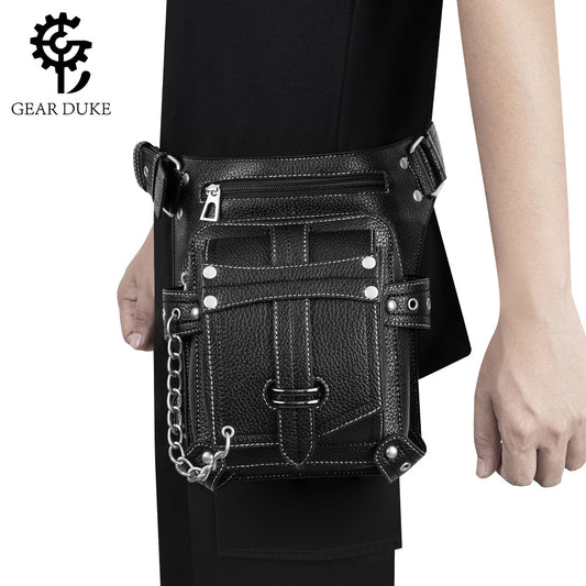 Men's Graceful Female Motorcycle Riding Legging Men's Waist Packs