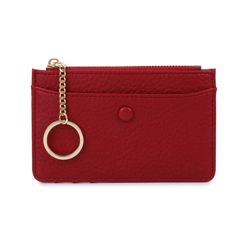 Women's Simple Lychee Pattern High Sense Access Card Holder