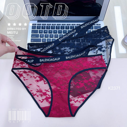 Sexy Lace Underwear Letter Fashion Pure Panties