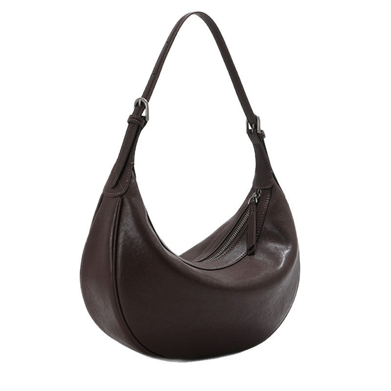 Women's Large Capacity Commuter High-grade Genuine Cowhide Niche Women's Shoulder Bag