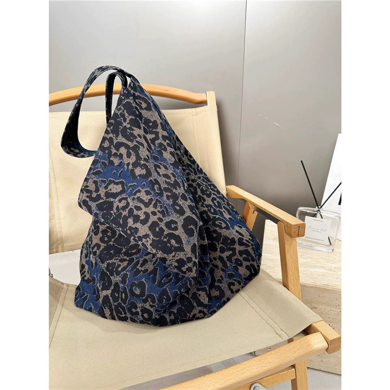 Women's & Men's Niche Design Retro Leopard Print Large Capacity Women's Shoulder Bag