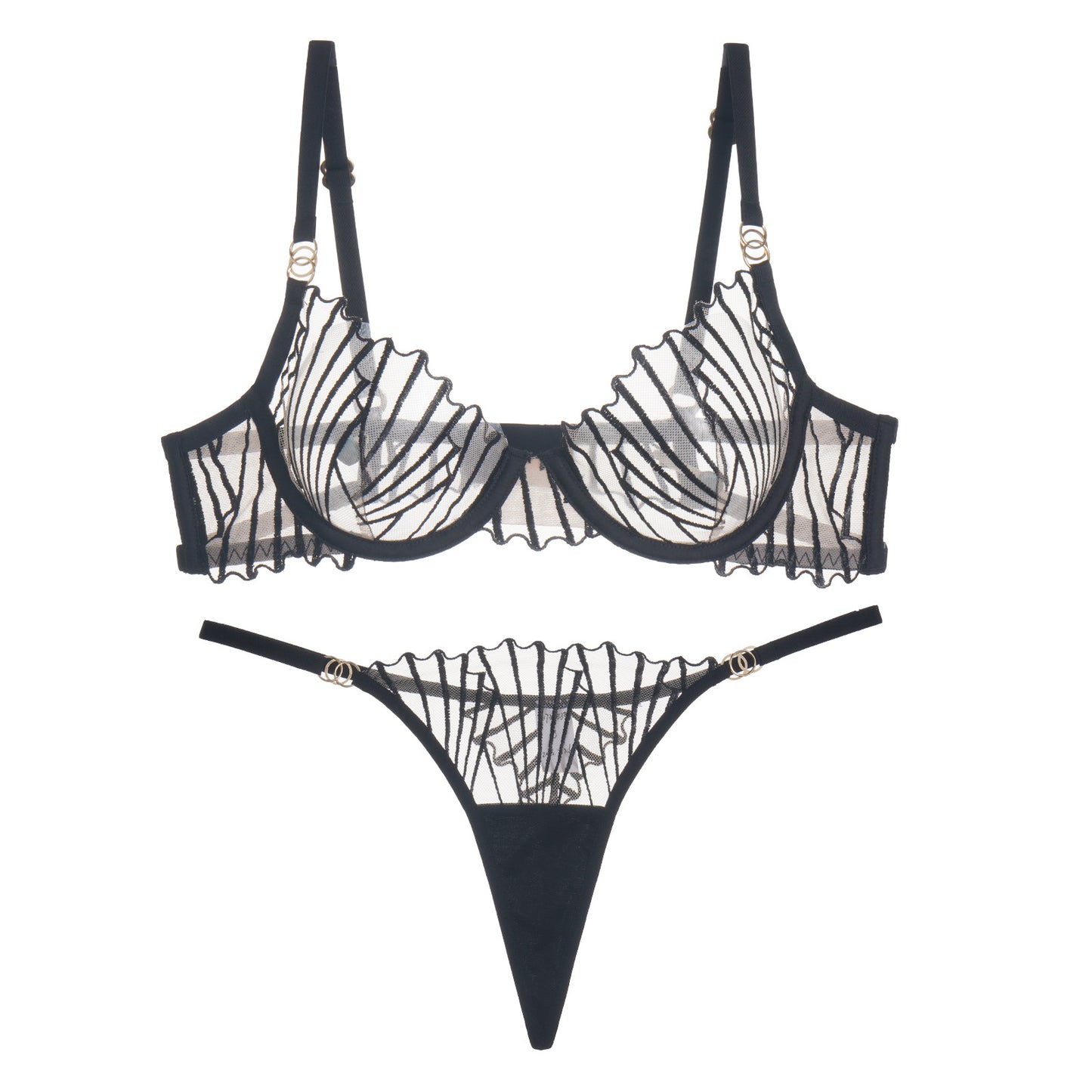 Women's Underwear Big Chest Small Push Up Breathable Lingerie Sets