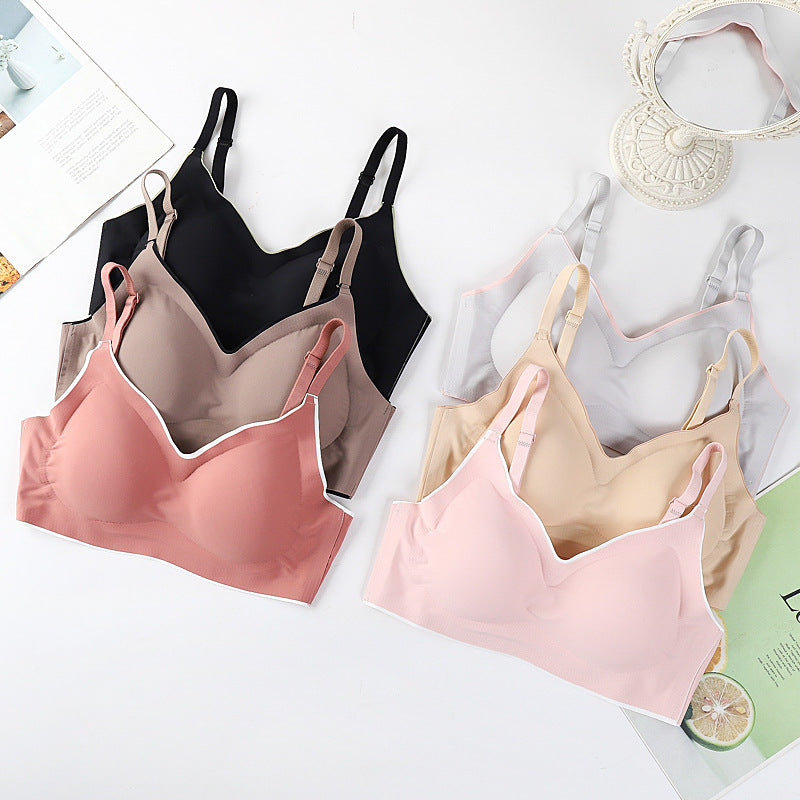 Women's Ice Silk Seamless Wireless Push Up Everyday Bras