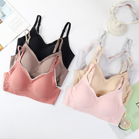 Women's Ice Silk Seamless Wireless Push Up Everyday Bras