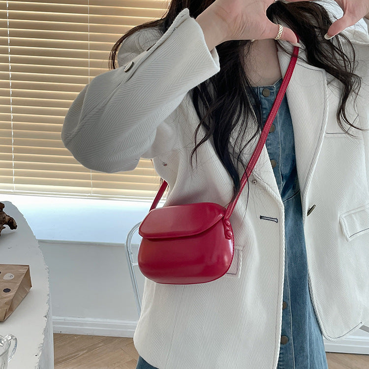 Women's Selling Design Sense Niche High-grade Red Women's Messenger Bag