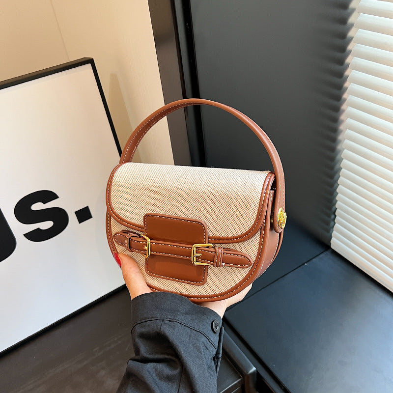 Women's Niche Contrast Color Saddle Summer Fashion Women's Messenger Bag