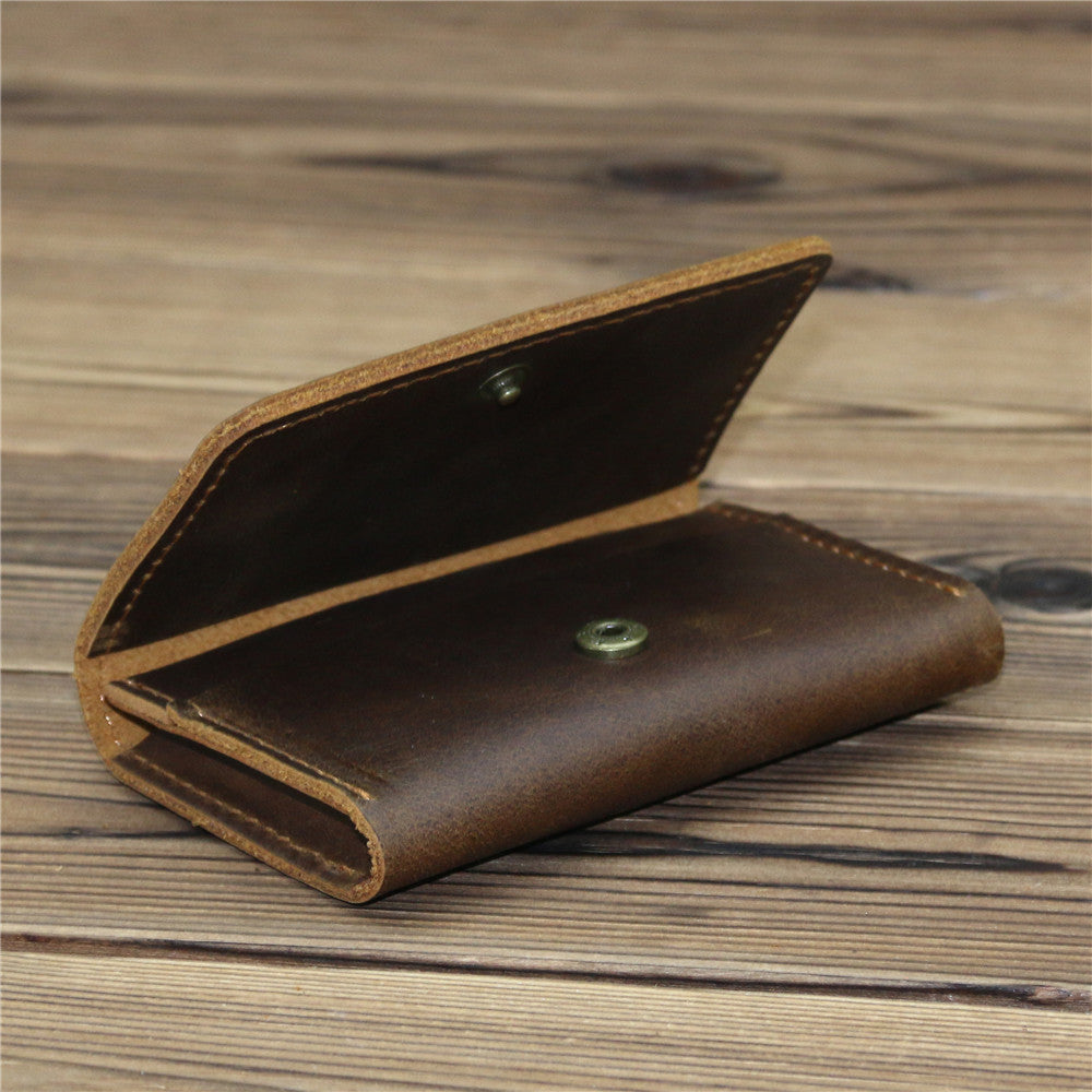 Men's First Layer Cowhide Driving License Leather Card Holder