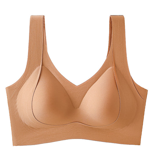 Women's Quality Fixed Cup Thin Section Traceless Underwear Big Everyday Bras