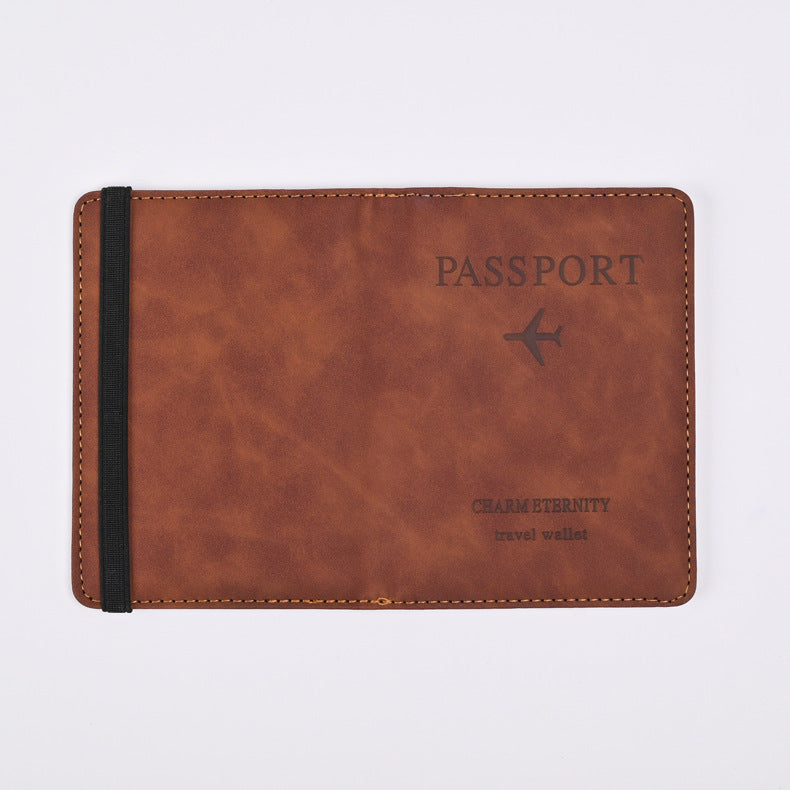 Passport Storage Leather Boarding Pass Cover Card Holder