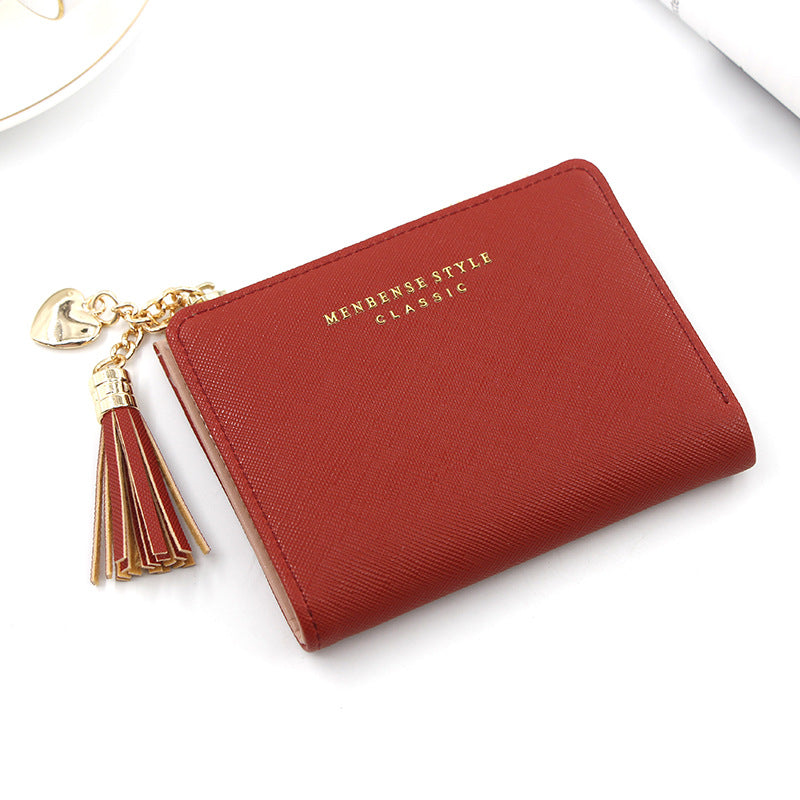 Women's Short Zip Simple Elegant Clutch Coin Purses