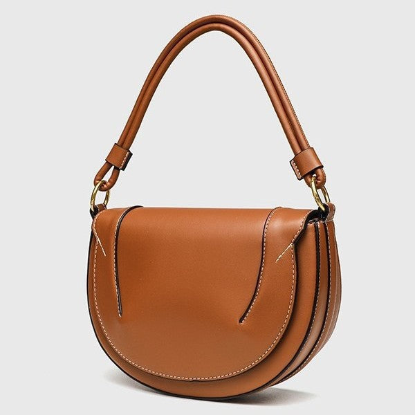 Women's Saddle Magnetic Snap Flip Line Decoration Portable Bags