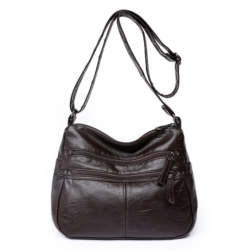 Women's Trendy Soft Leather Multilayer Fashion Lady Bags