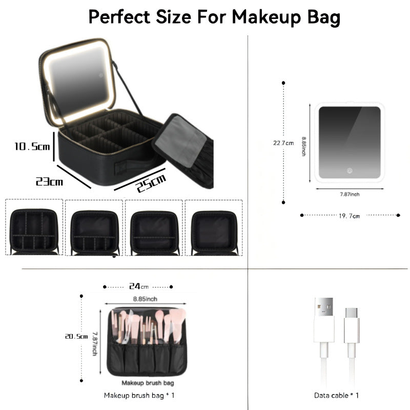 With Mirror Simple Artist City Convenient Cosmetic Cases