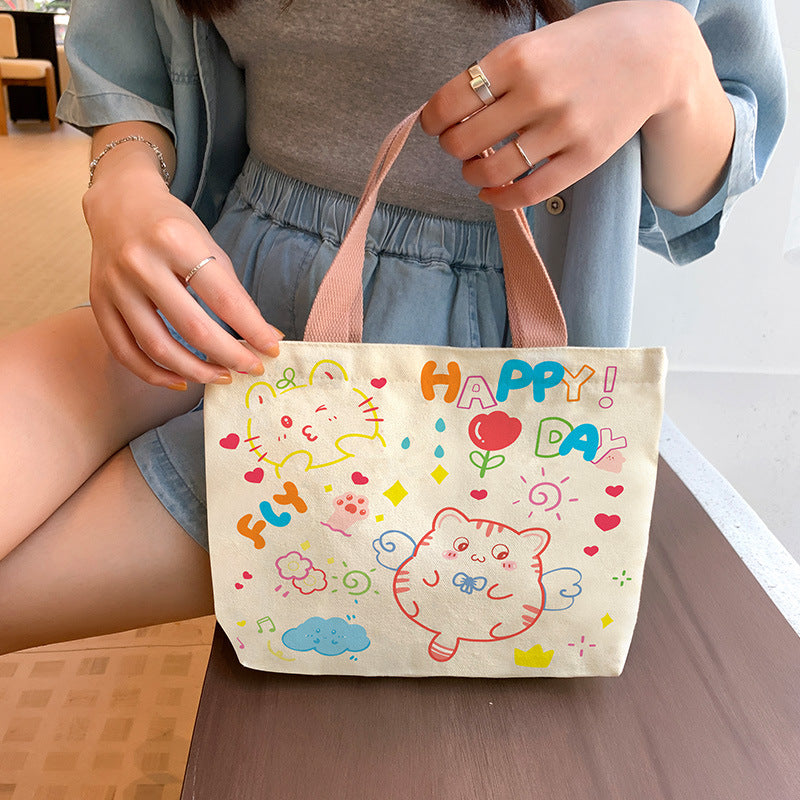 Women's Canvas Cartoon Cabs Korean Style Bags