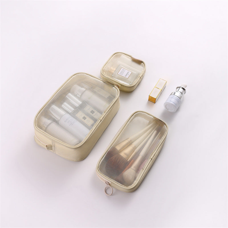 Trendy Large Capacity Portable Toiletry Mesh Bags