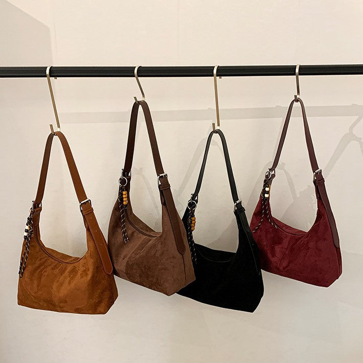 Vintage Suede Commuter Large Capacity Totes Women's Shoulder Bag