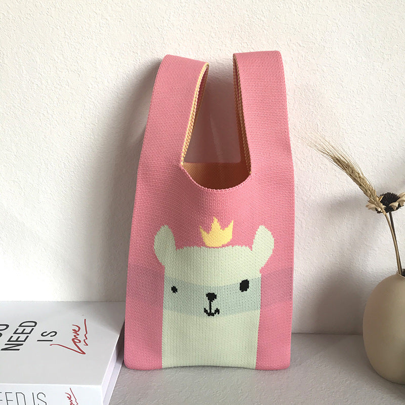 Women's Knitted Wool Vest Version Hand Carrying Handbags