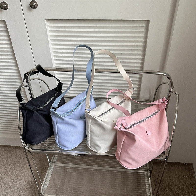 Women's Underarm Oxford Cloth Advanced Texture Solid Color Simple Commute Women's Shoulder Bag