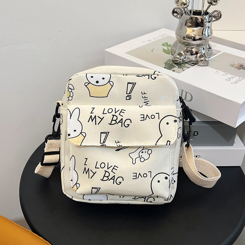 Wind Nylon Fresh Fashion Iti Printing Women's Messenger Bag
