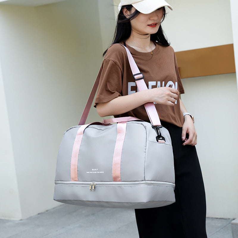 Women's & Men's & Large Capacity Short Business Trip Lightweight Dry Travel Bags