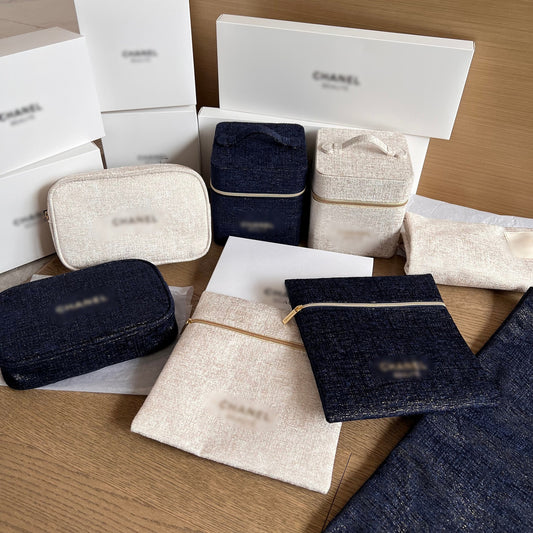 Counter Christmas Limited Gift Blue Platinum Cosmetic Bags