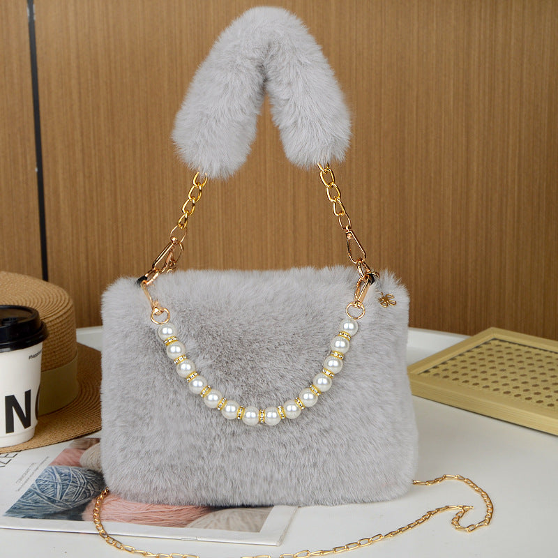 Plush Female Niche Chain Fashion Fur Women's Shoulder Bag
