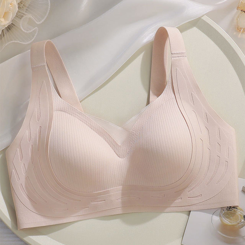 Women's Underwear Thin Big Breast Concealing Soft Support Adjustment Everyday Bras
