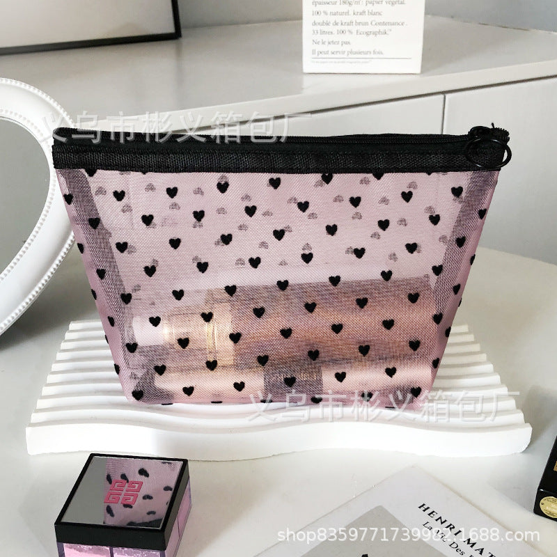 Love Heart Toiletry Storage Portable Large Cosmetic Bags