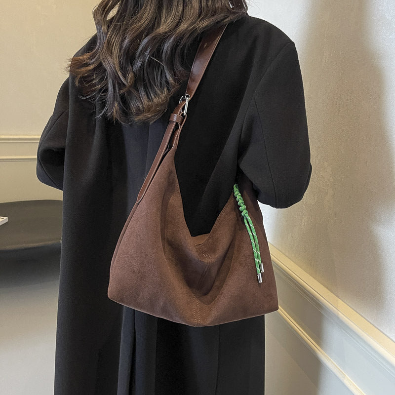 Women's Retro Large Capacity Totes Simple Fashion Commuter Class Korean Style Women's Shoulder Bag