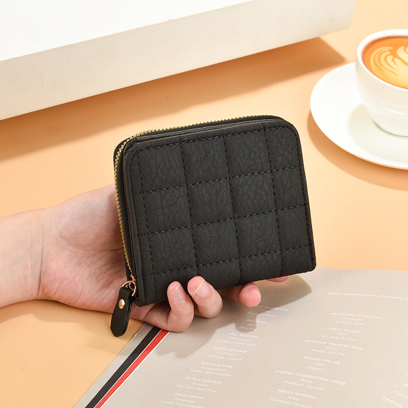 Women's Spring Female Korean Style Simple Short Zipper Ladies Wallet