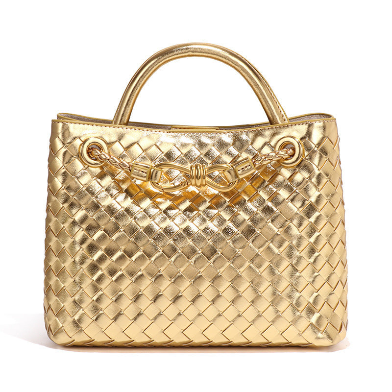 Women's Bow Hand-woven Simple Portable Classic Style Women's Shoulder Bag