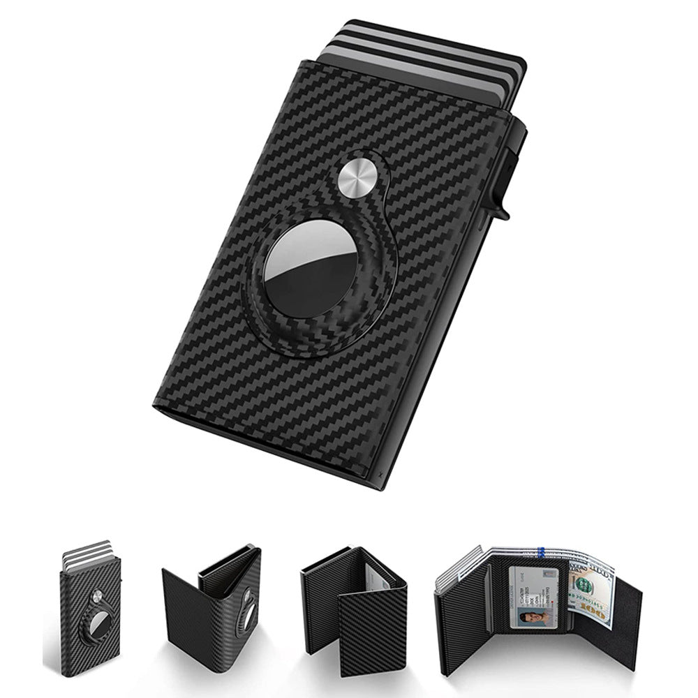Men's Simple Fold Magnetic Swiping Aluminum Alloy Men's Wallet