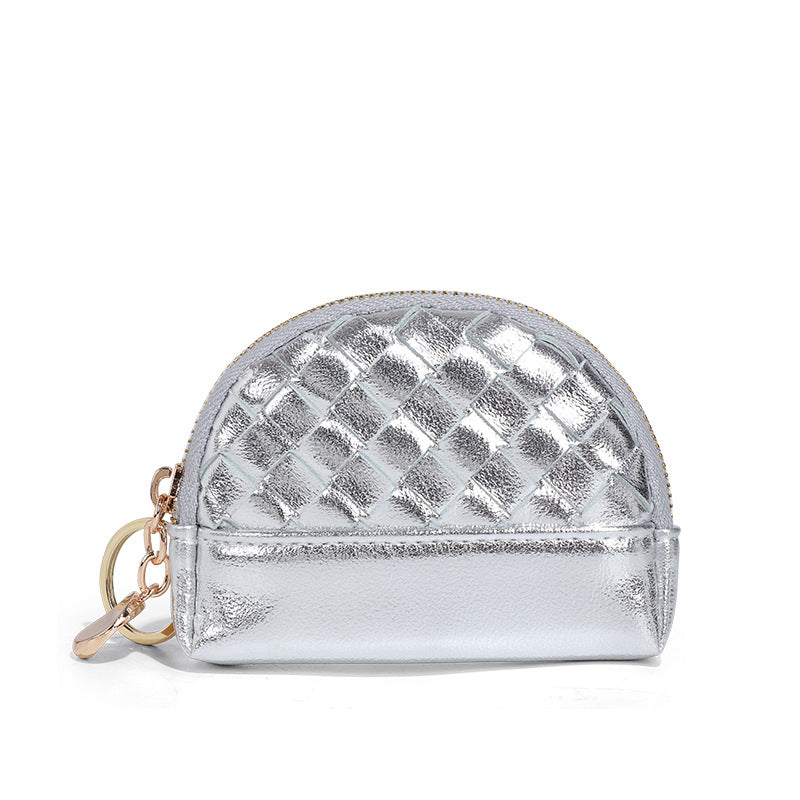 Creative Women's Hand-woven Simple Leather Zipper Ladies Wallet